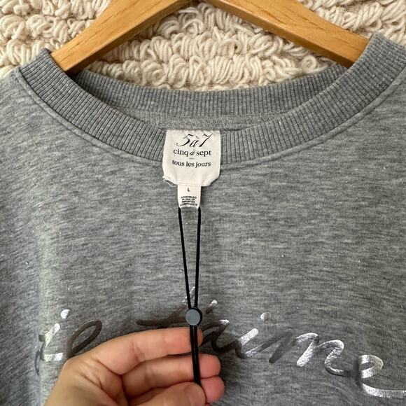 NWOT: Cinq a Sept Je T’aime Brandy Pullover Sweatshirt - Picture 3 of 6